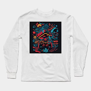 Retro Gamer T-shirt T-Shirt Long Sleeve T-Shirt